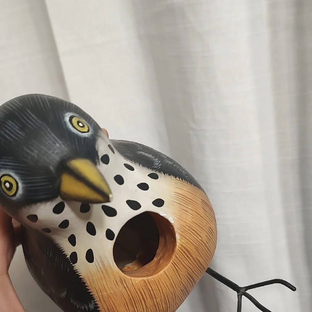 Decorative Bird Figurine - Black and Brown